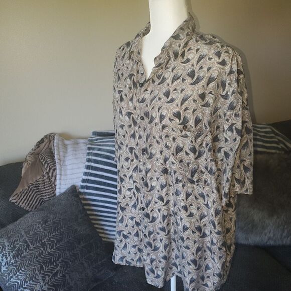 Chiamare Vintage 100% Silk Paisley Shirt - Picture 7 of 11